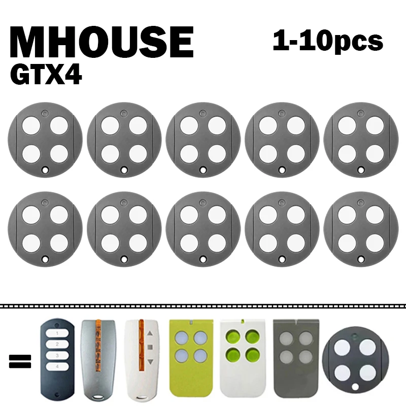 MHOUSE GTX4 Garage Door / Gate Remote Control For MOOVO MT4 MT4G MT4V MHOUSE GTX 4 TX3 TX4 GTX4C 433.92MHz Garage Opener