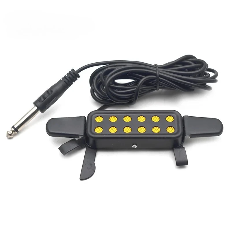 

12-hole Acoustic Guitar Sound Hole Pickup Magnetic Transducer with Tone Volume Controller Audio Cable Guitar Parts & Accessories