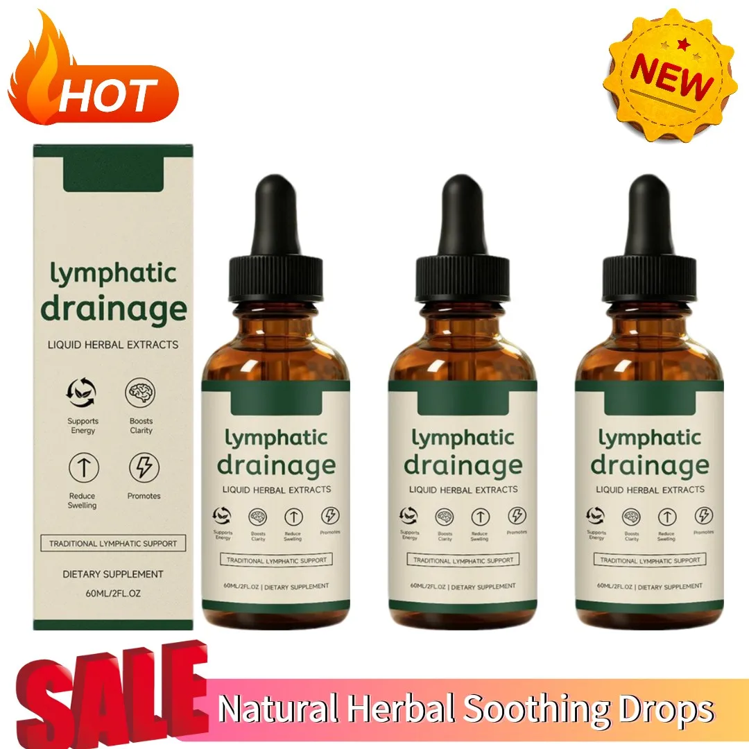 Herbal Serum Lymphatic Drainage Drops 60ml Soothing Calming Body Care Gentle Refreshing Non Irritating Reduce Swelling Boost
