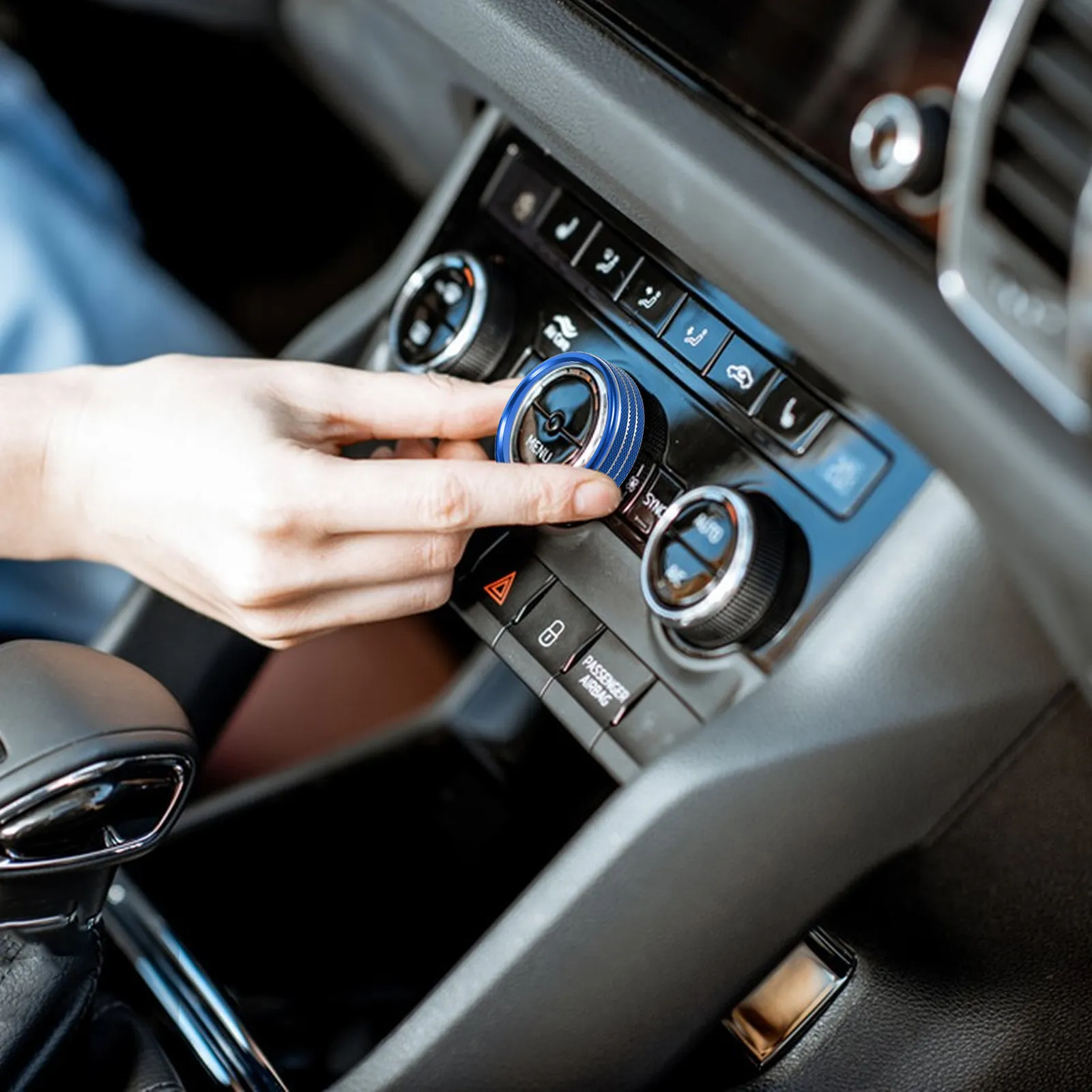 4pcs Air Conditioner Switch Trim Cover Aluminum Alloy Precision Fit Knobs Easy Install Stylish Interior Modification Car