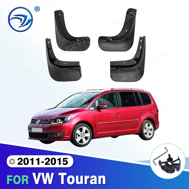 Set Car Mud Flaps For VW Touran 2011 - 2015 Mudflaps Splash Guards Mud Flap Mudguards Fender Front Rear Styling 2012 2013 2014