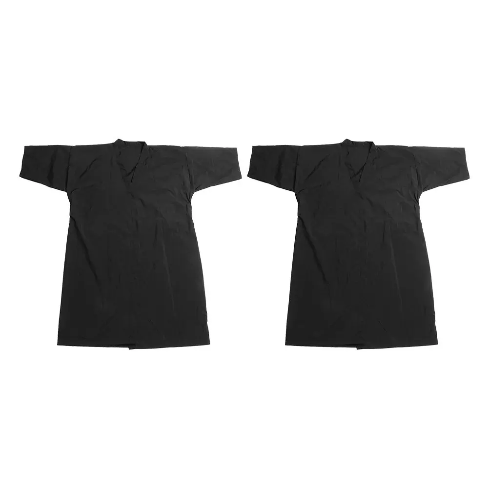 

2Pcs Beauty Bathrobe Spa Salon Gown Adjustable Waist Strap Hairdressing Clothes Guest Robe Long-Lasting Comfortable Salon Client