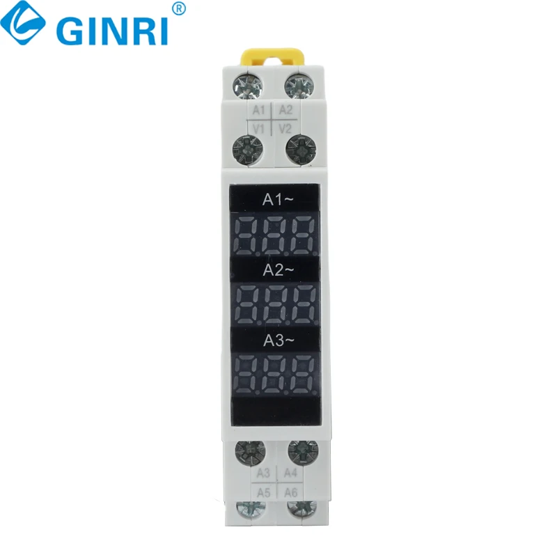 

3 шт. цифровой амперметр на DIN-рейку AC 80-500 В 220 В 380 В 100 А мини-метр ампера/тока для промышленного применения