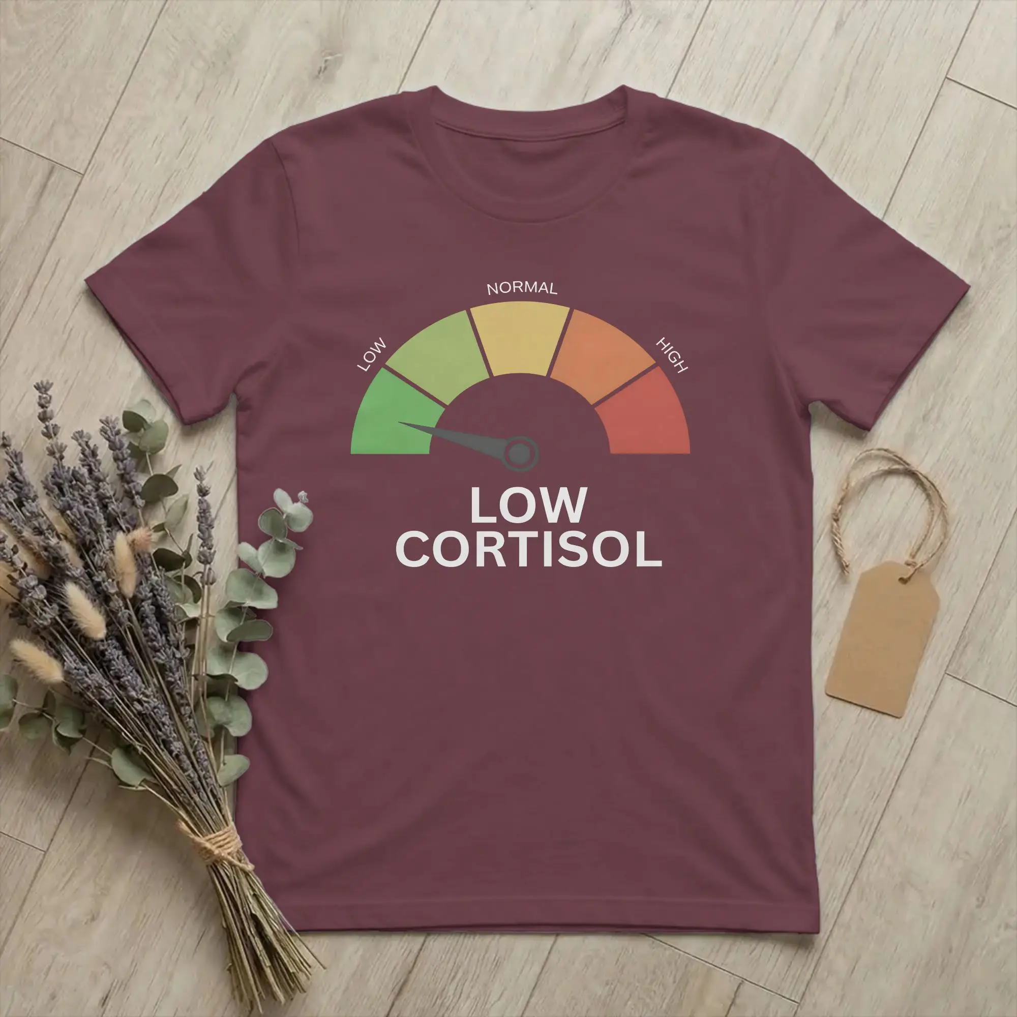 Low Cortisol Level Memes Trendy Men Women T Shirts  Vintage Tee Shirt Short Sleeve T-Shirt 100% Cotton Printed Clothes