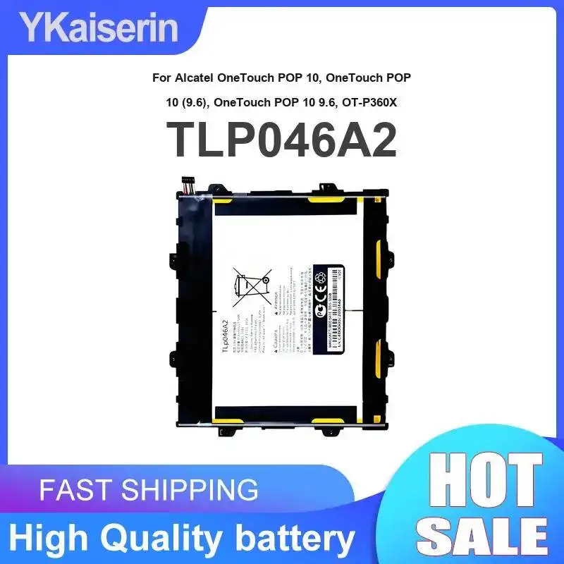For Alcatel Onetouch Pop 10 9.6 OT-P360X 4600mAh High-Performance Tablet Battery TLP046A2