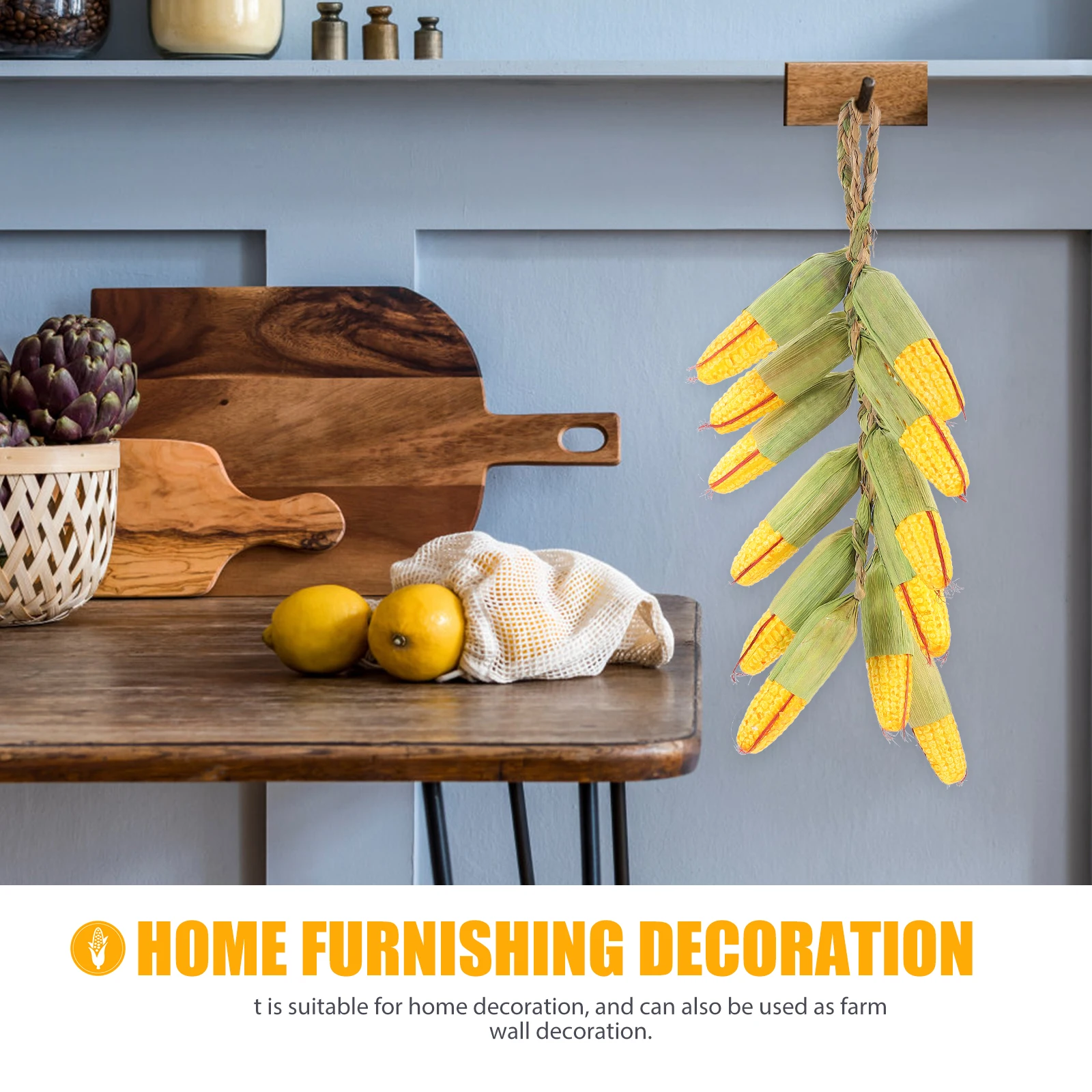 

2pcs Artificial Corn String Fake Vegetable Home Decor Hanging naments Plastic Foam Props Simulation Corn Food Party Photo