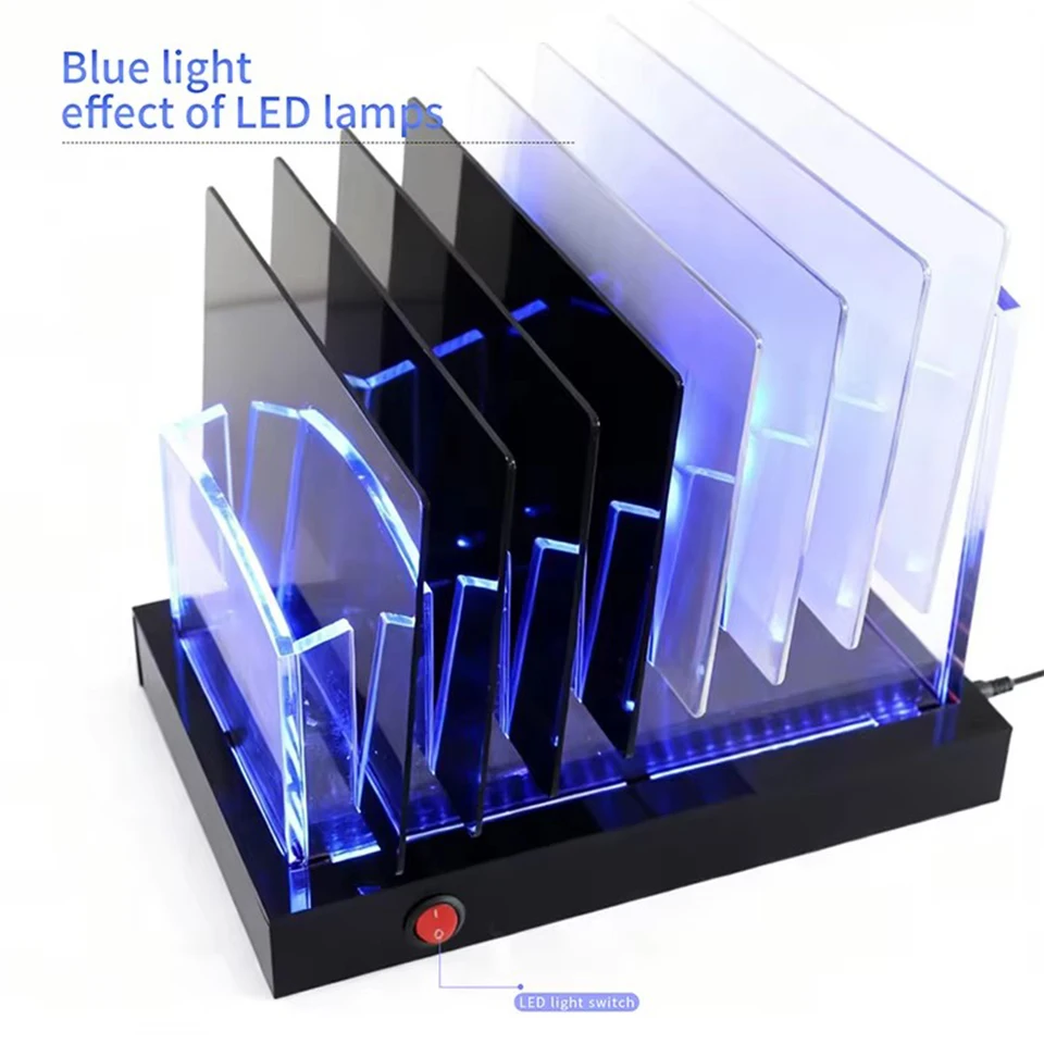 PPF Test Panel Display Stand with 8 Acrylic Sheets, Car Paint Protection Film Demo Prop for PPF & Ceramic Coating Test ST-A6