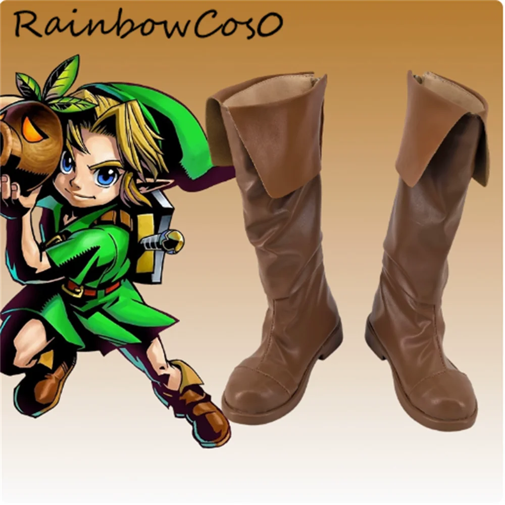 Link Cosplay Scarpe Stivali Gioco Anime Party Halloween RainbowCos0 W4976