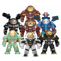 Marvel Superhero Mini Building Block Anime Figure Iron Man Mecha with Little Puzzle Building Block Toy for Children's Gift