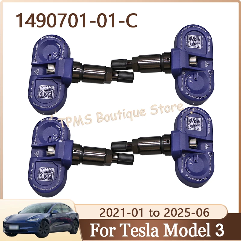 

Система контроля давления в шинах, датчик TPMS, 4 шт. 1490701-01-C для Tesla Model 3 S X Y, автомобильные аксессуары