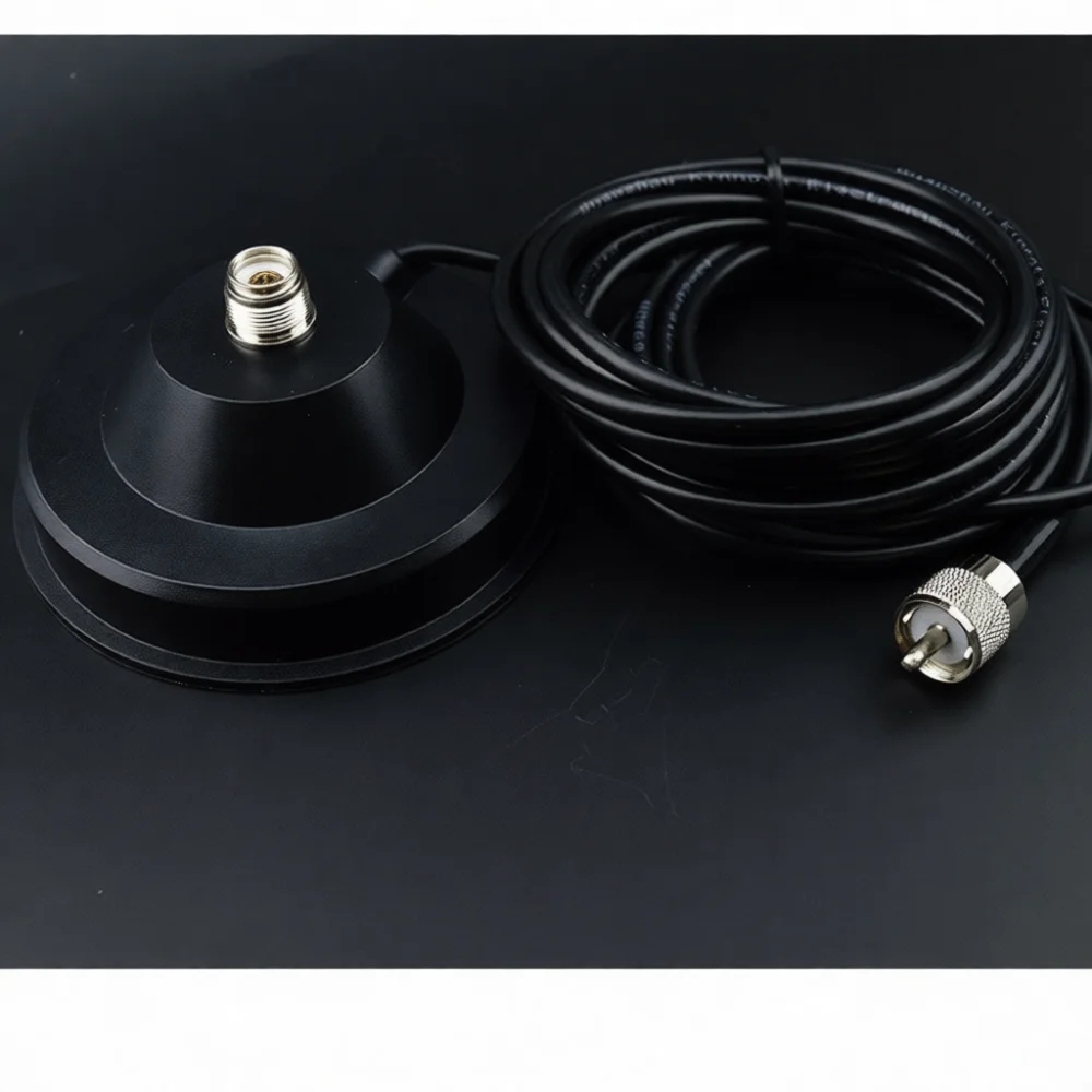 Powerful Magnetic Suction Base For Car Radio Antenna 5m Cable Universal Interchangeable Connector For Walkie Talkie Setup
