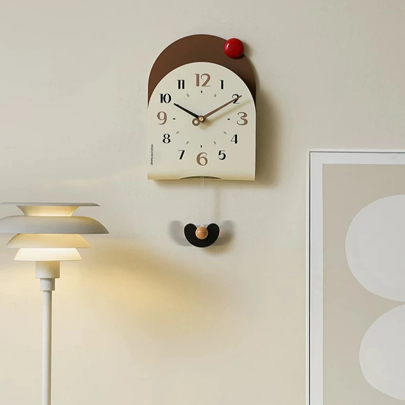 Modern Wall Clock Luxury Wall Watch Aesthetic Pendulum Clocks Minimalist Silent Elegant Living Room Watches Home Decoration