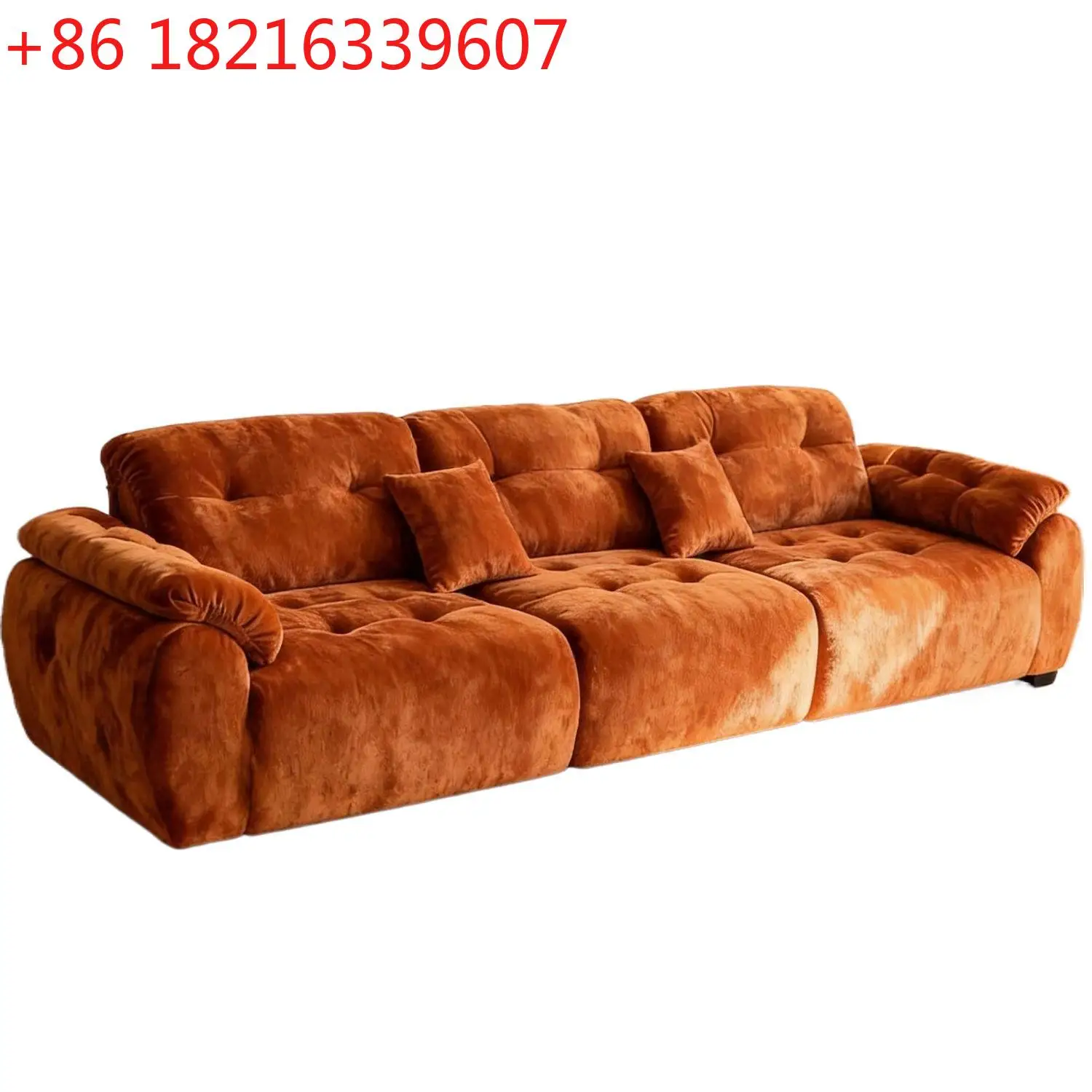 YAO 80 width apartment rental room Italian minimalist fabric straight row cloud small sofa