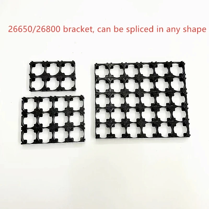 26650 26700 26800 Lithium Battery Bracket Fixed Combination With Splicing Buckle Cylindrical Battery Cell Connection Seat