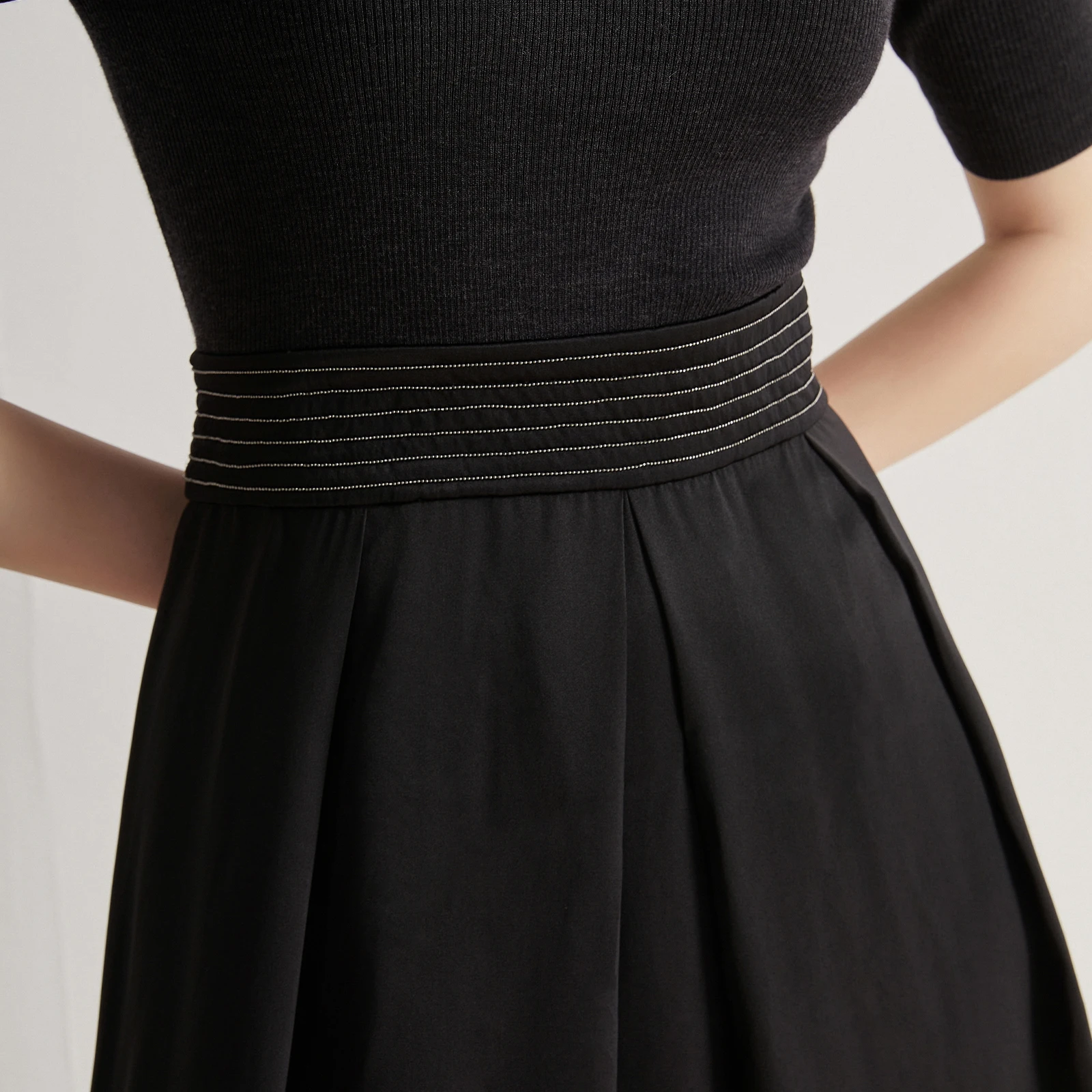 Pop BC-64 Designer Clothing Ladies Merino Wool Silk Casual Elegant Dress Womens Manufacturers For Clothing Brand