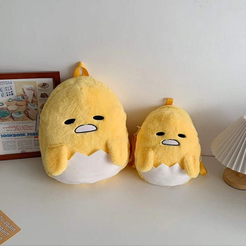 27/36 سنتيمتر أنيمي سانريو حقيبة قطيفة Gudetama سلسلة Kawaii الكرتون على ظهره كسول البيض حقيبة كتف لطيف موضة أفخم دمى الاطفال هدية