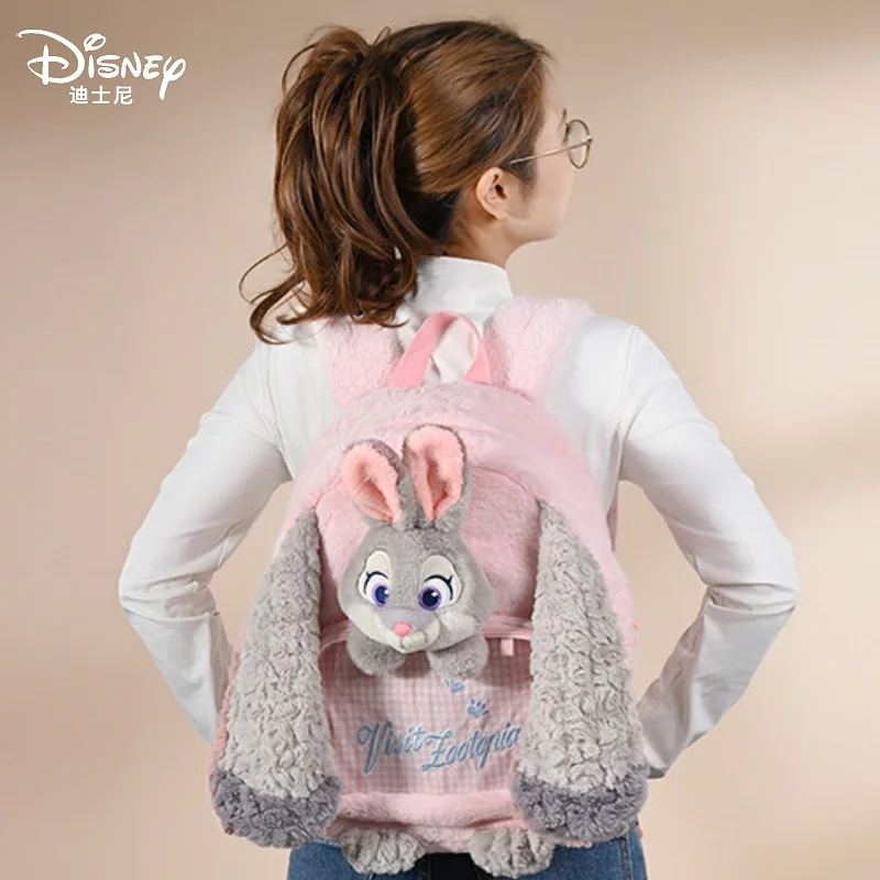 

Оригинальные аксессуары Disney в стиле аниме, милый рюкзак с кроликом Джуди Хоппс, легкий рюкзак с мультяшным рисунком, подарок на день рождения для девочек, в наличии