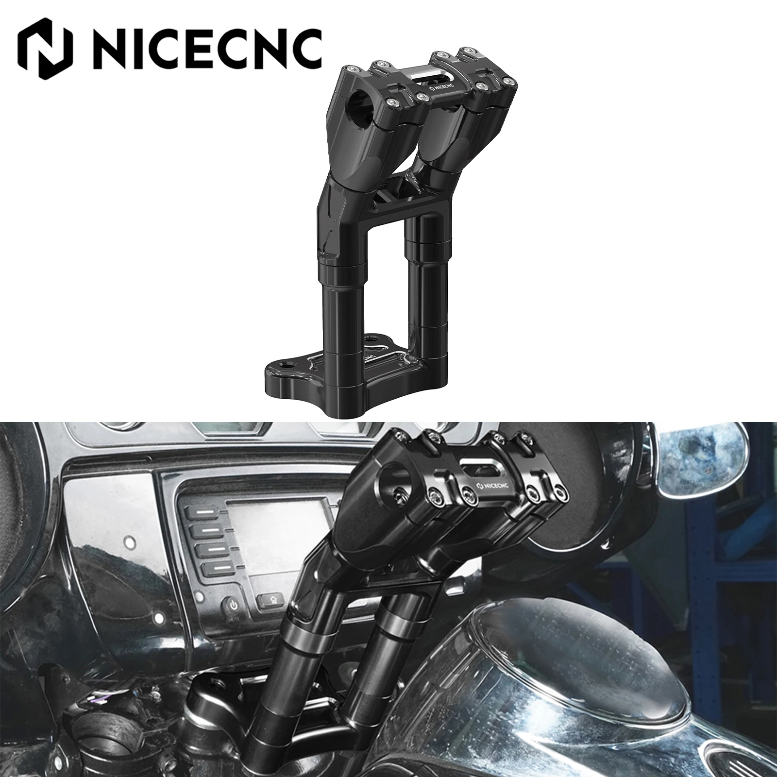 

For Harley Electra Glide Standard FLHT 2010-2024 Handlebar Riser 9.25"/8.25"/7"/6"Street Glide FLHX Special FLHXS Ultra Limited