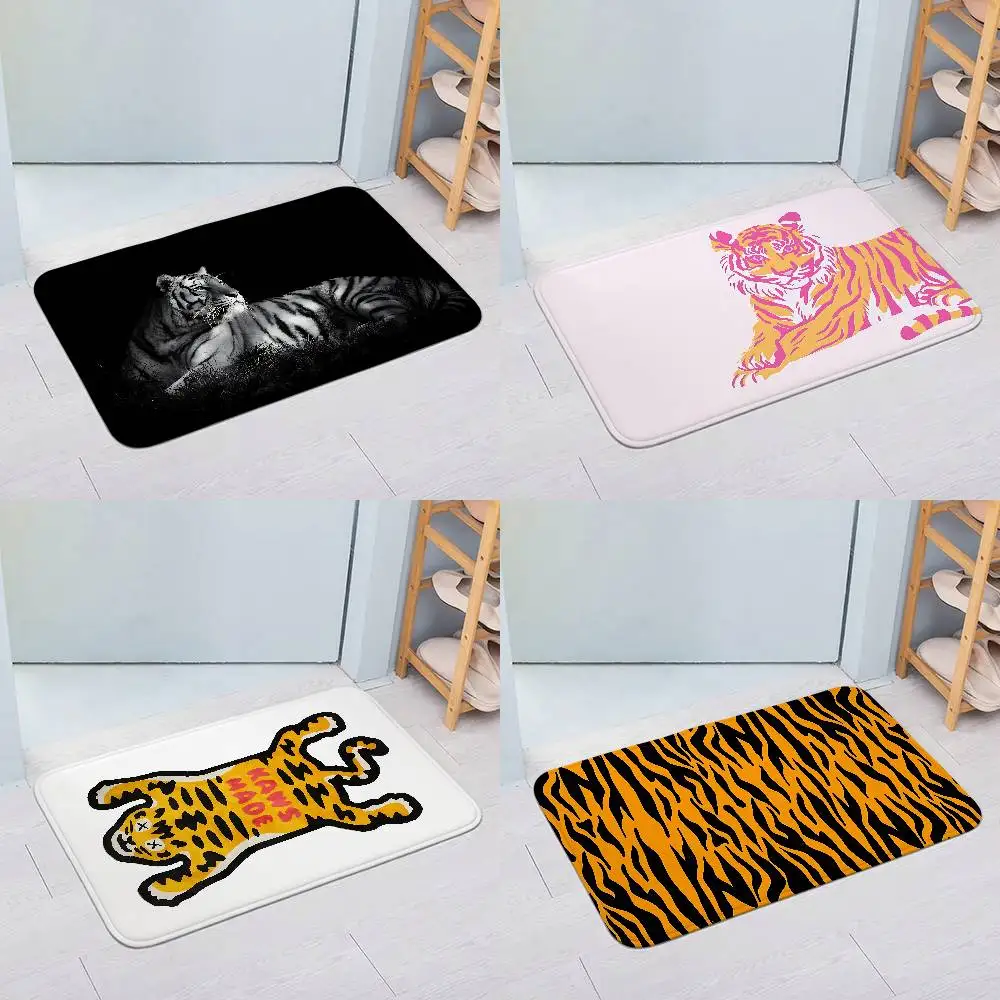 Coole Tiger-Fußmatten für Zuhause, Wäscheteppich, Teppich für Wohnzimmer, Dekoration, Loungebereich, rutschfeste Fußmatte, Eingangsfußmatte