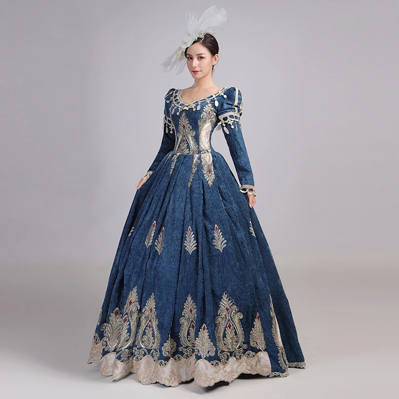 Georgian Satin Marie Antoinette Ball Gown Adult Victorian Party Dress for women image 5