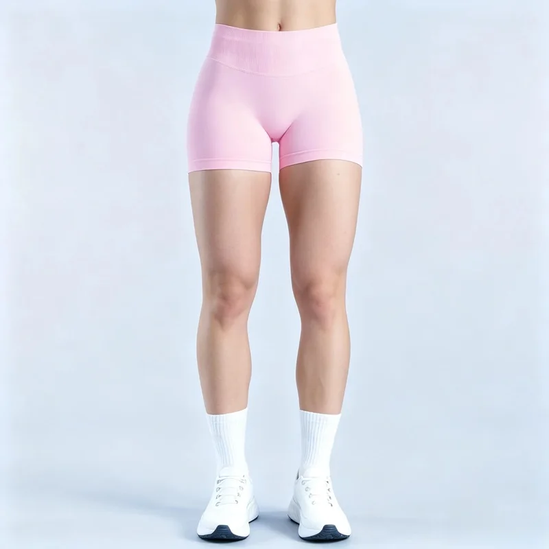 HISTELLO Impact Shorts Damen Gym-Sportleggings Nahtlose Yoga-Kurzhosen Scrunch Butt Pilates Lauf- und Biker-Workout-Shorts – Detail 7