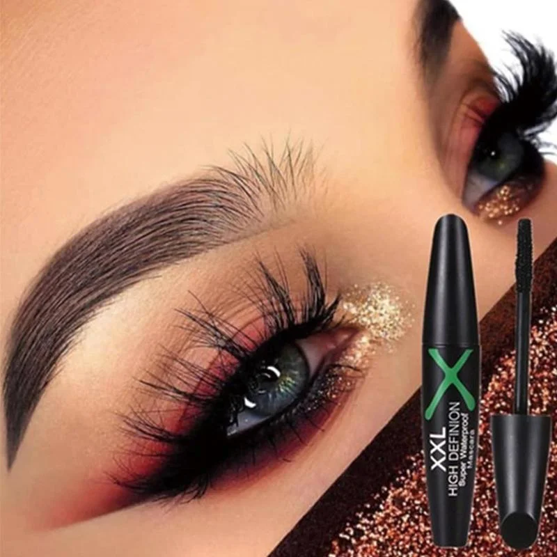 4D Silk Fiber Mascara Waterproof Long Lasting Mascara Black Eyelashes Extension Mascara Cosmetics