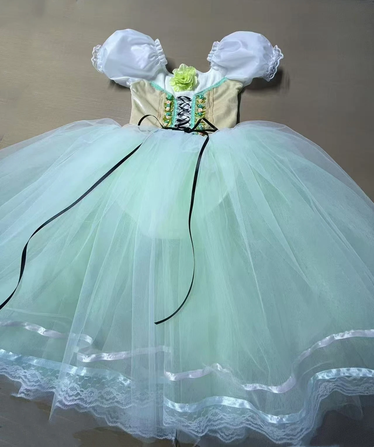 

Adult Kids Ballet Tutu Dress Light Green Long Ballerina Dress Romantic Tutu Performance Women Ballet Skirts Dance Wear