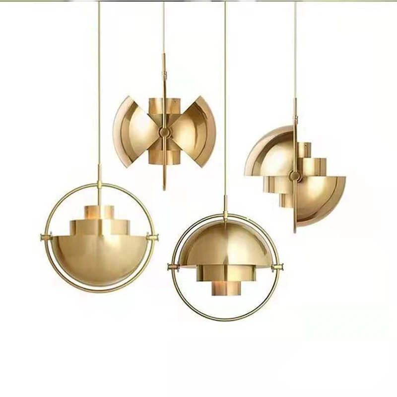 

New Modern Iron Pendant Lamp Simple Sphere Designer Creative Gold Lighting Dinning Coffee Hallway Decorative Kitchen Chandelier