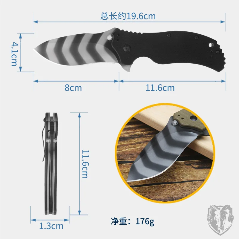 Z0350 Складной карманный нож для кемпинга и улицы D2 Лезвие G10 Ручка EDC Охотничьи тактические ножи для выживания Фруктовые ножи Многофункциональные инструменты