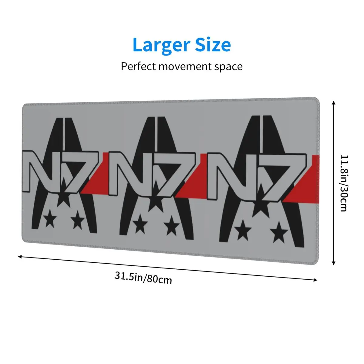 Large Mouse Pad Mass Effect N7 Alliance Gamer PC Laptop Mats Keyboard Carpet Computer Gaming Office Accessories Desk Mat