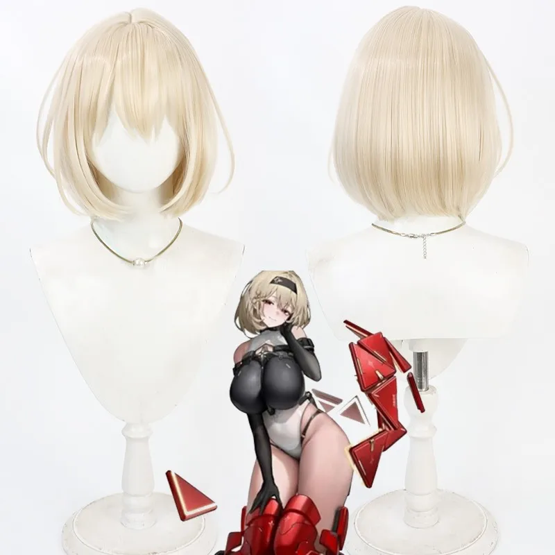 

Nikke Goddess of Victory Red Shoes Косплей Парик Короткая блондинка Термостойкие синтетические волосы Хэллоуин Вечеринка Ролевые игры + Кепка для парика