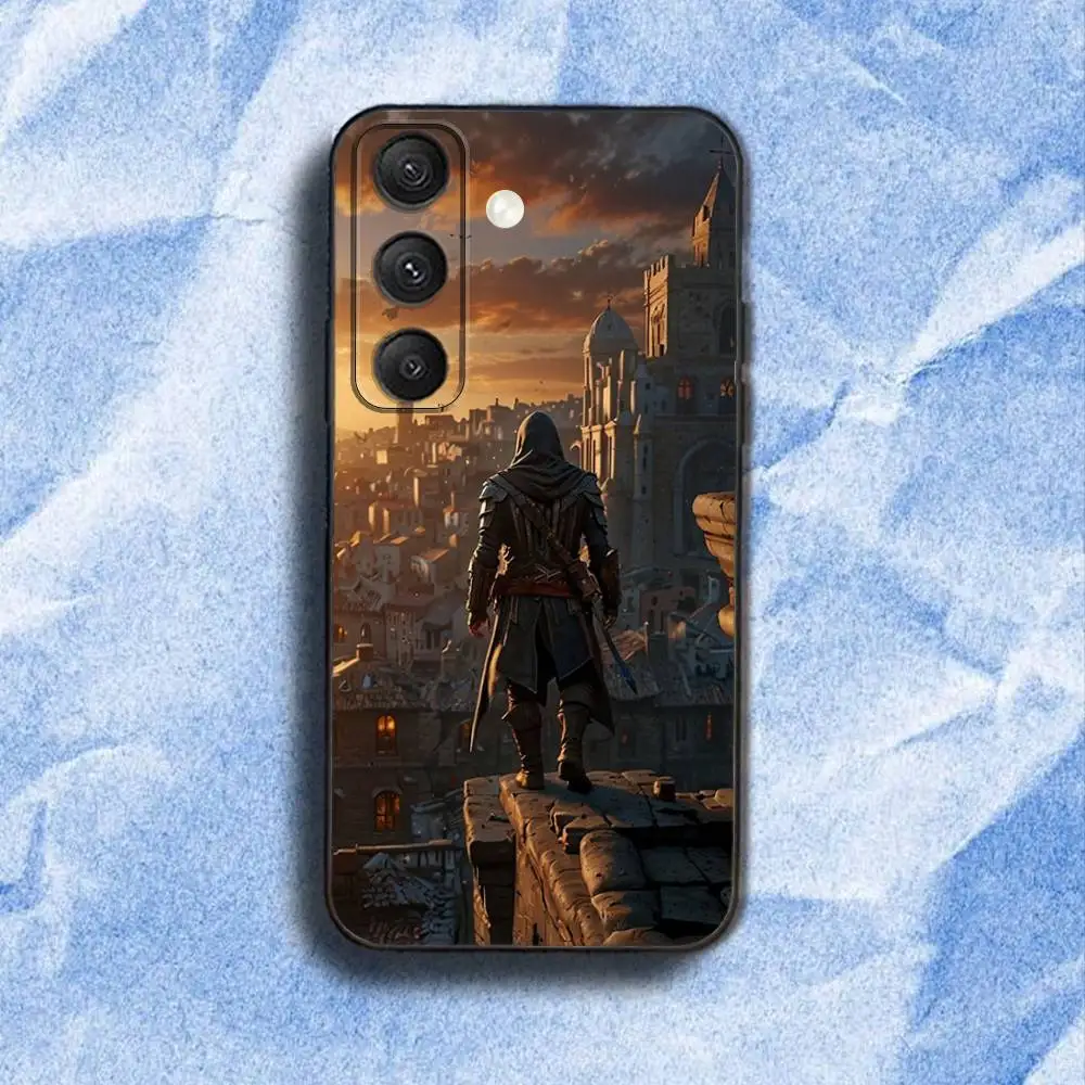 حافظة هاتف A-Assassins-s Game C-Creed لهاتف سامسونج S 25,24,23,22,30,21,10,9,Ultra,Plus,Lite,FE,4,5G حافظة سوداء ناعمة #5