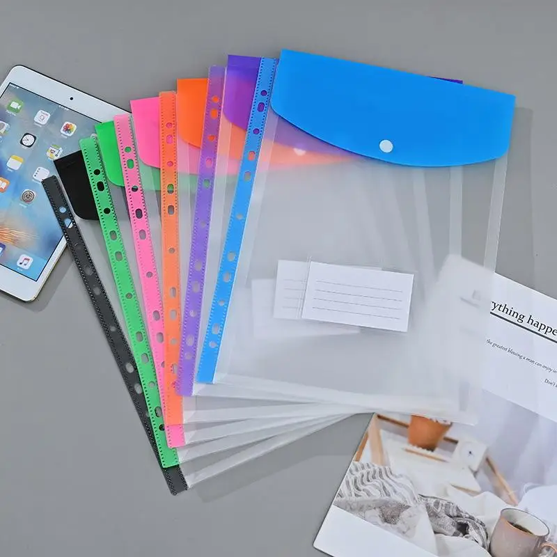 

6/12 Packs A4 Expandable Binder Pocket Organizer Folders Plastic Envelopes for School Office Home