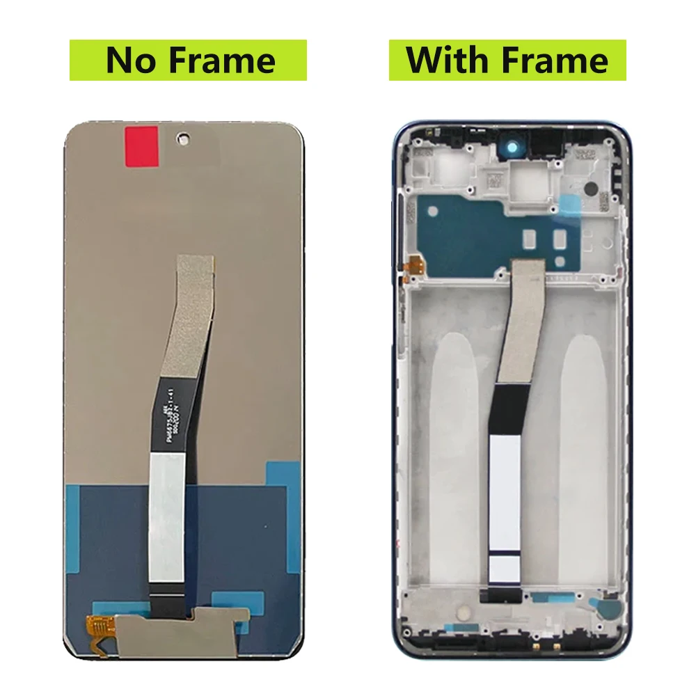 Tela LCD para Xiaomi Redmi Note 9 Pro, Digitalizador de Tela Sensível Ao Toque, AMOLED, Nota 9S, M2003J6A1G, M2003J6B2G