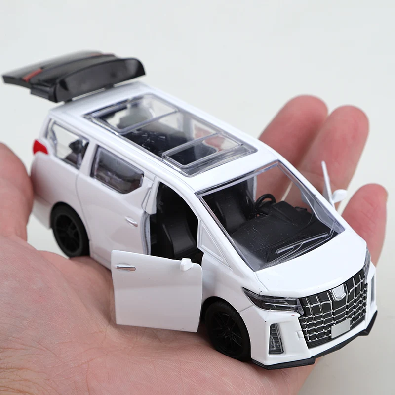 (Bagged) 1/ Toy Car in the Style of a Nanny Van, Die-Cast Metal, Boy's Toy, Pull-Back Mechanism, Three Doors That Can Be Opened