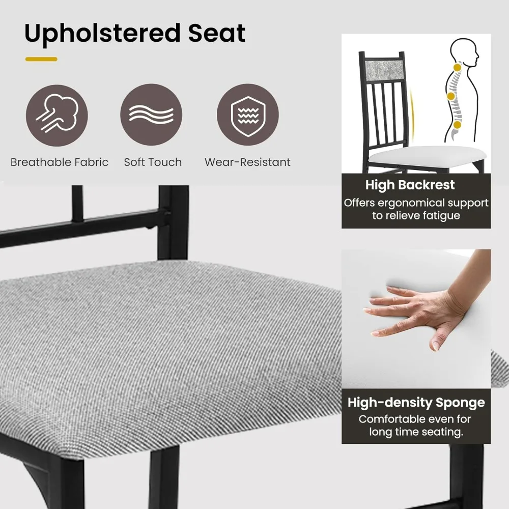 طقم طاولة طعام مكون من 5 قطع مكون من 4 قطع، طاولة مطبخ وكراسي من الرخام الصناعي، طقم من 4 قطع، طاولة غرفة طعام مستطيلة عتيقة مع #5