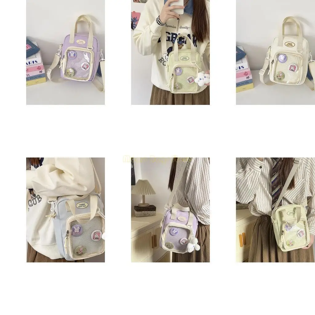 

X90D Fashionable Anime Print Shoulder Bag Wear Resistant Easy to Clean Crossbody Purse Adjsutable Strap for School and Travel