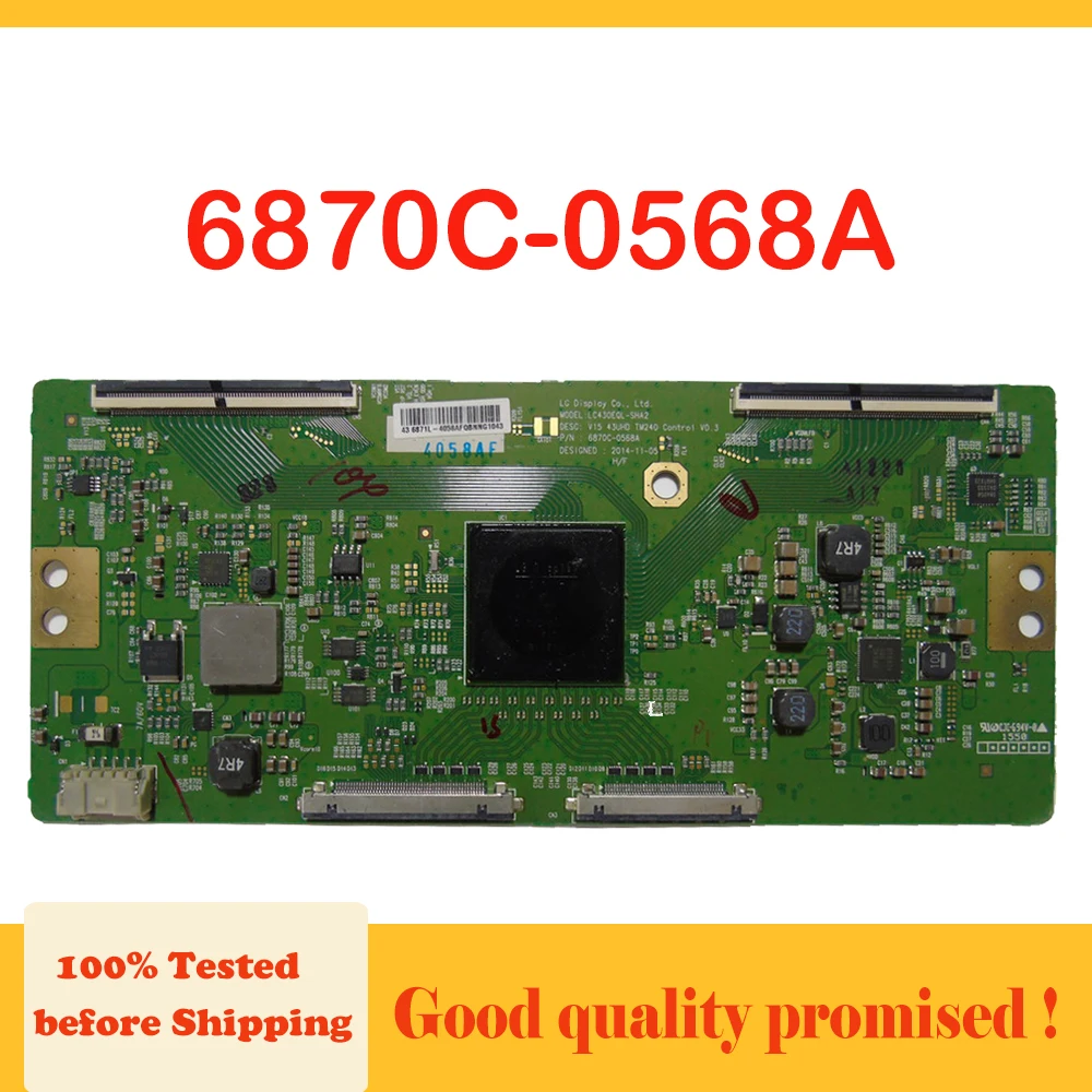 6870C-0568A T-CON Board LED Connect with LC430EQL-SHA2 6870C 0568A TCon V15 43UHD TM240 Control V0.3 for TV XBR-43X830C ..etc.