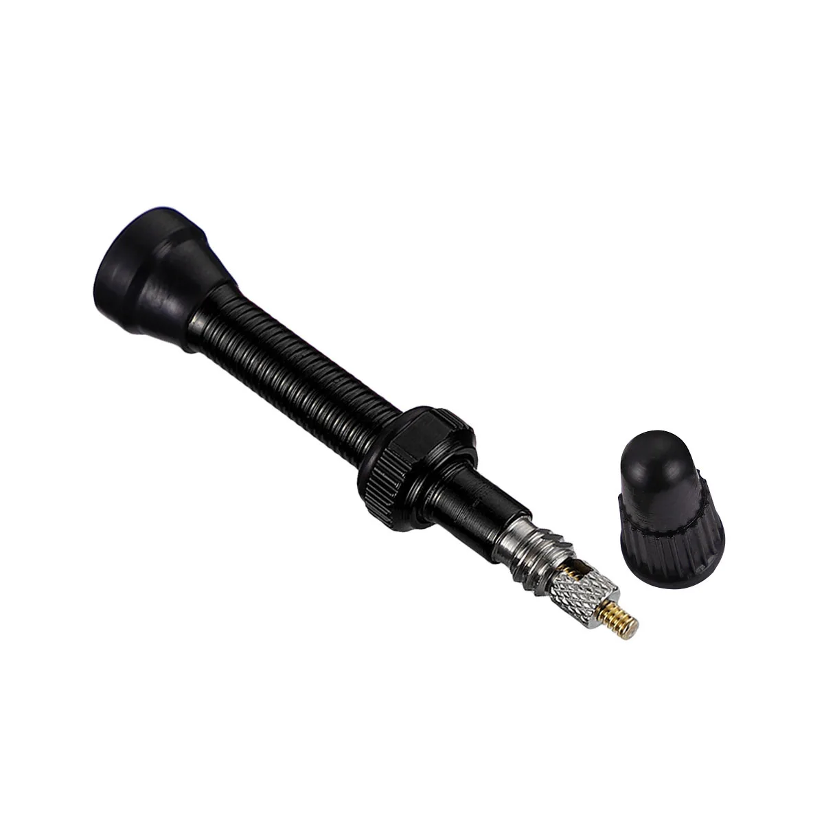 

1Pcs Bike Vacuum Valve Black 40mm Practical Durable O- Leak Proof Mountain Cycling Tubeless Bicycle Tire