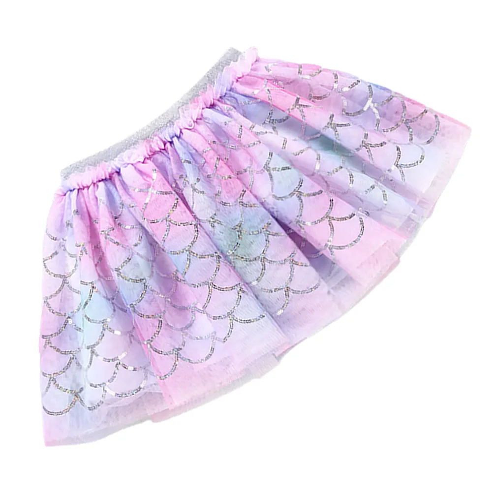 

1pc Mermaid Style Tutu Skirt For Girls Party Costume Gauze Pettiskirt Performance Tulle Short Skirt Masquerade Dance Photography