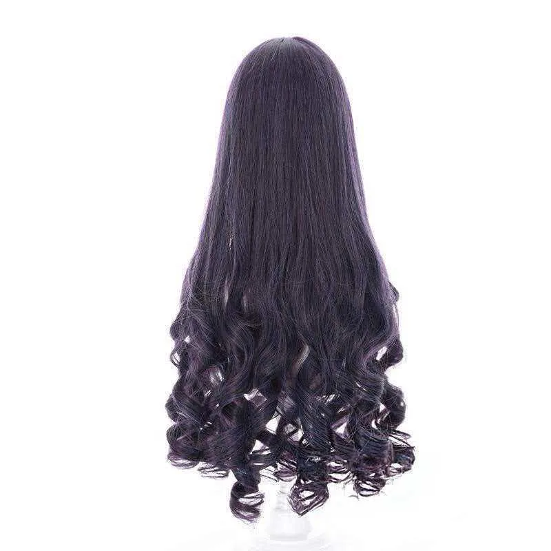 Already Styled Cardcaptor Sakura Tomoyo Daidouji Cosplay Wig Long Curly Hair School Halloween Festival Role Play Accessory