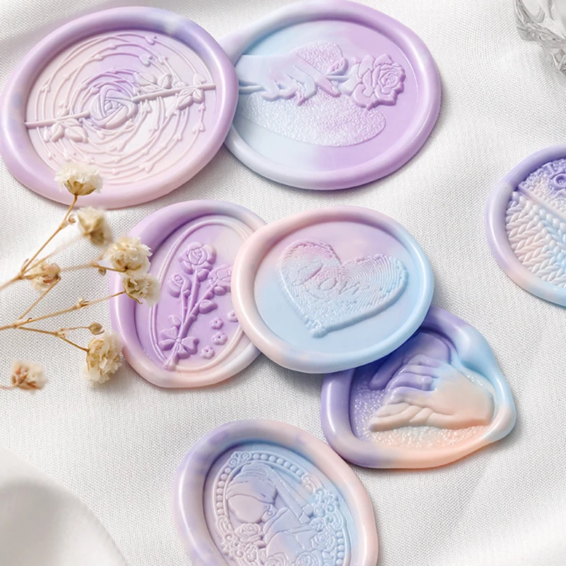 Romantik aşk balmumu damga kafa gelin damat güller kalp desen sızdırmazlık balmumu Scrapbooking pullar düğün davetiyeleri dekorasyon