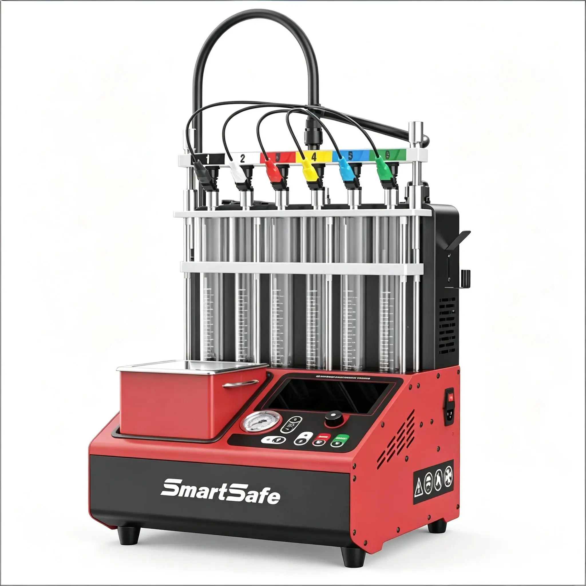 SmartSafe CNC605+ Ultrasonic GDI PIEZO Fuel Injector Cleaner & Tester, Aluminum Alloy Auto Equipment for Diesel Common Rail