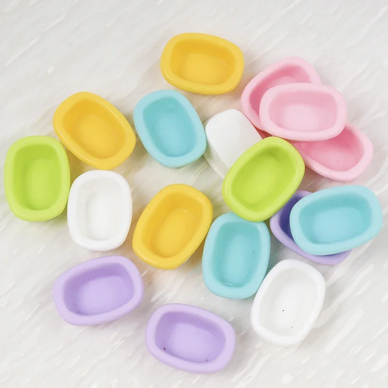 10/100pcs Small Bathtub Bath Resin Flatback Miniature Figures DIY Scrapbook Decorative Craft Dollhouse Accessories