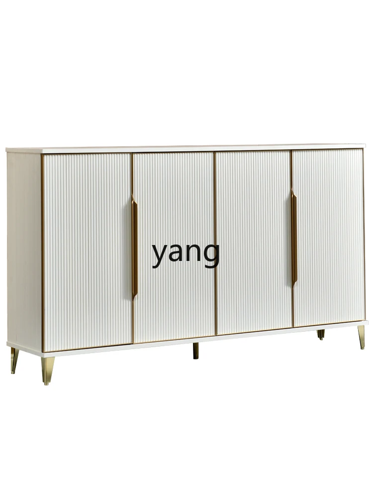 Yhl Gold Shoe Cabinet Home Outdoor Door Entrance Cabinet Light Luxury Sun Protection Fireproof Balcony Storage Locker