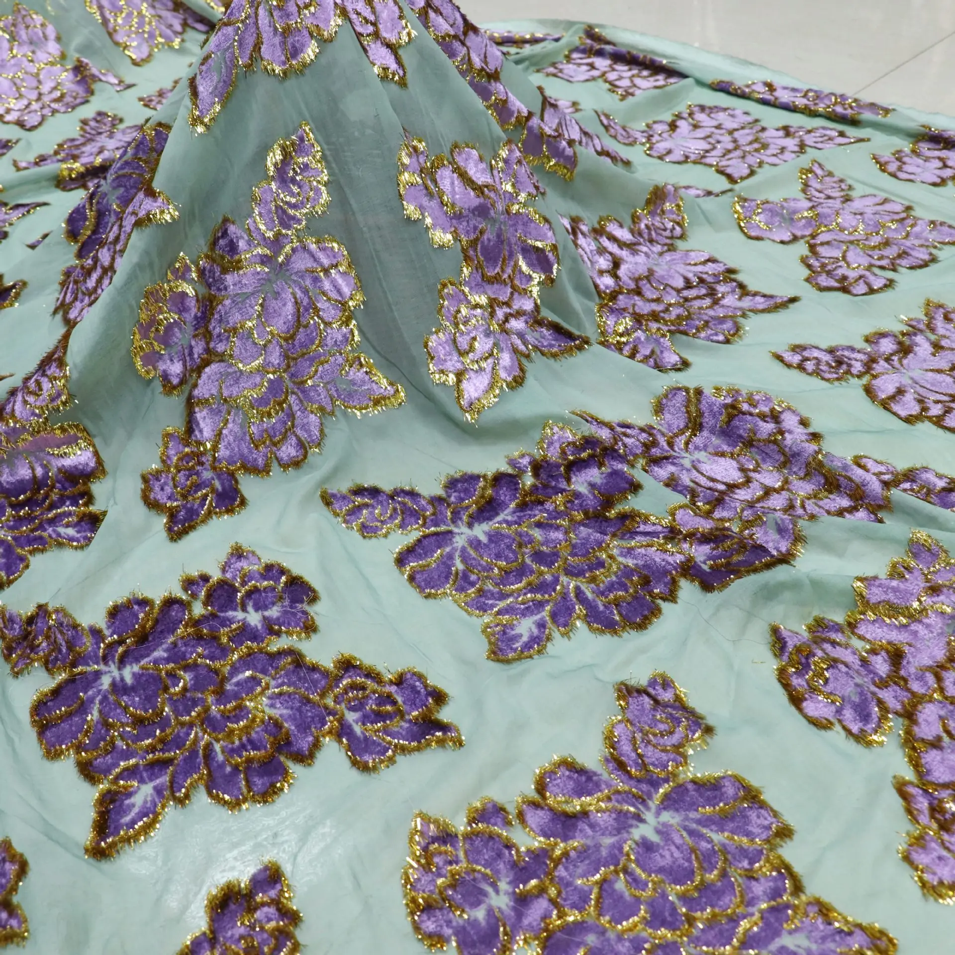 

4200 Woven Velvet Brocade Jacquard Brocade Sticky Velvet Velvet Fabric High-End Dress Cheongsam