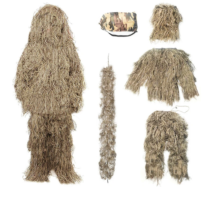 

Outdoor Camo Suits Ghillie Suit Costume Camo Woodland Camouflage Forest 3D Tactical Suits Hunting Clothe