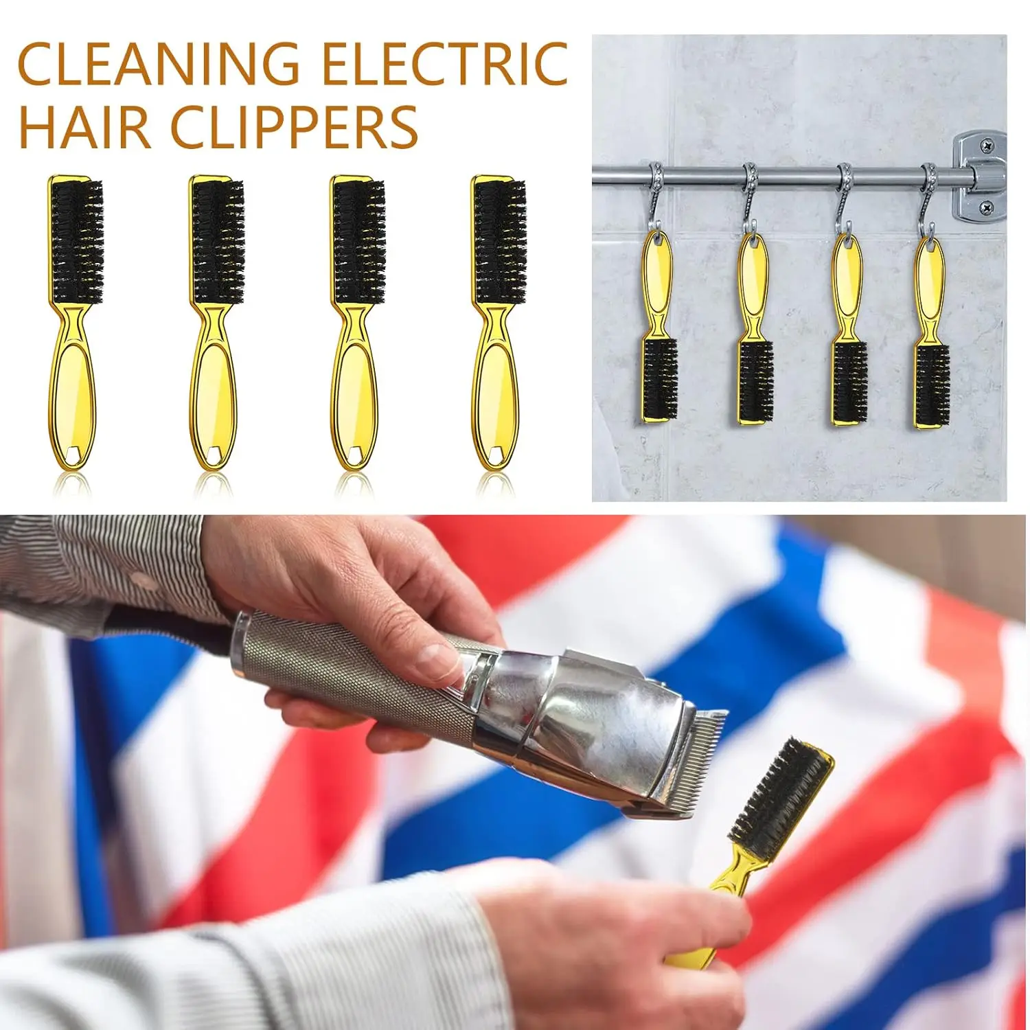 Barbershop Neck Duster Brush Plastic Handle Hairdressing Soft Hair Cleaning Brush Broken Hair Remove Comb Hair Styling DIY Tools