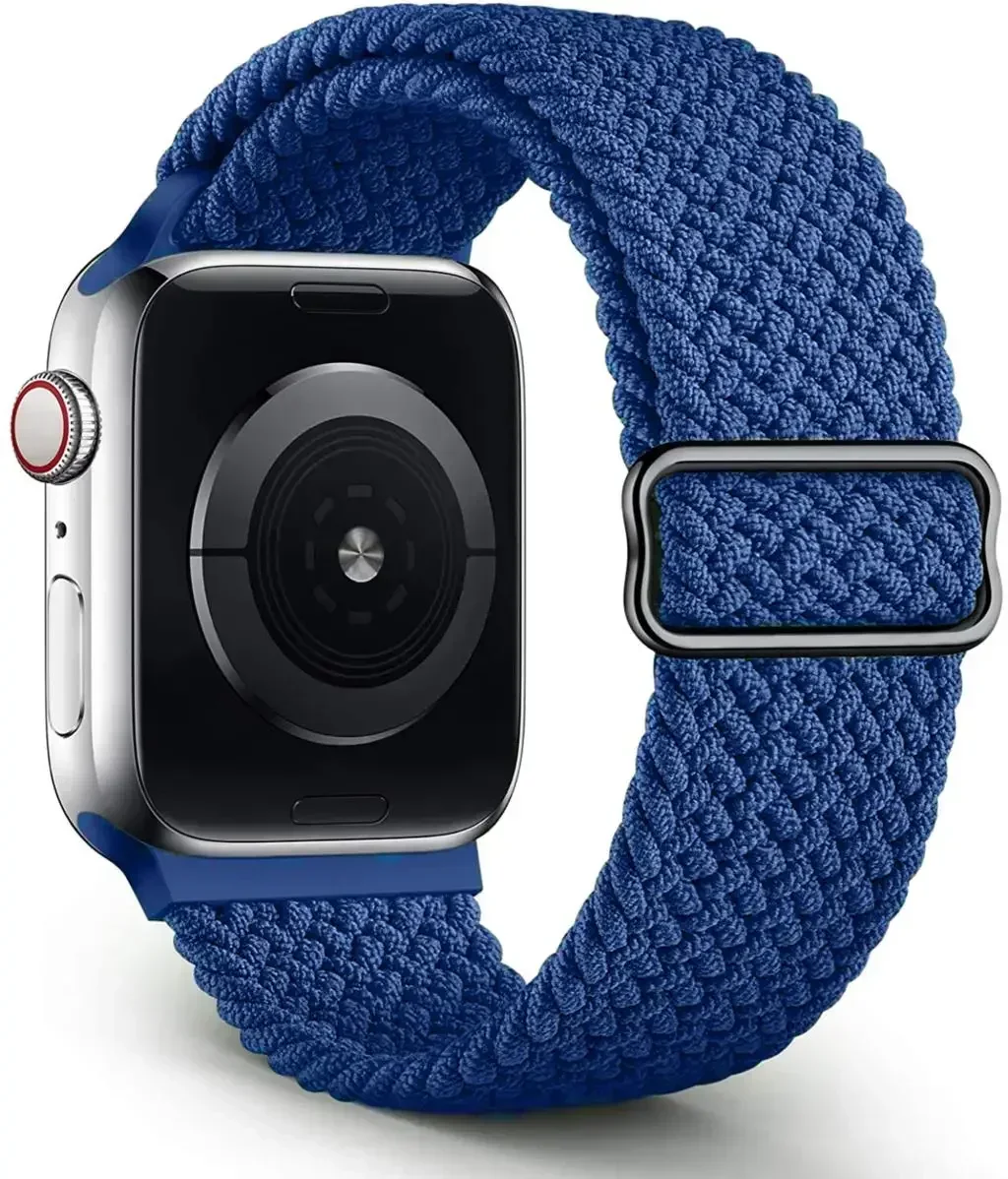 Elastisches Nylon-Armband für Apple Watch Ultra Band 40mm 44mm 41mm 38mm 49mm 45mm Geflochtener Solo Loop IWatch Series 9 8 7 3 Se Armband – Detail 4