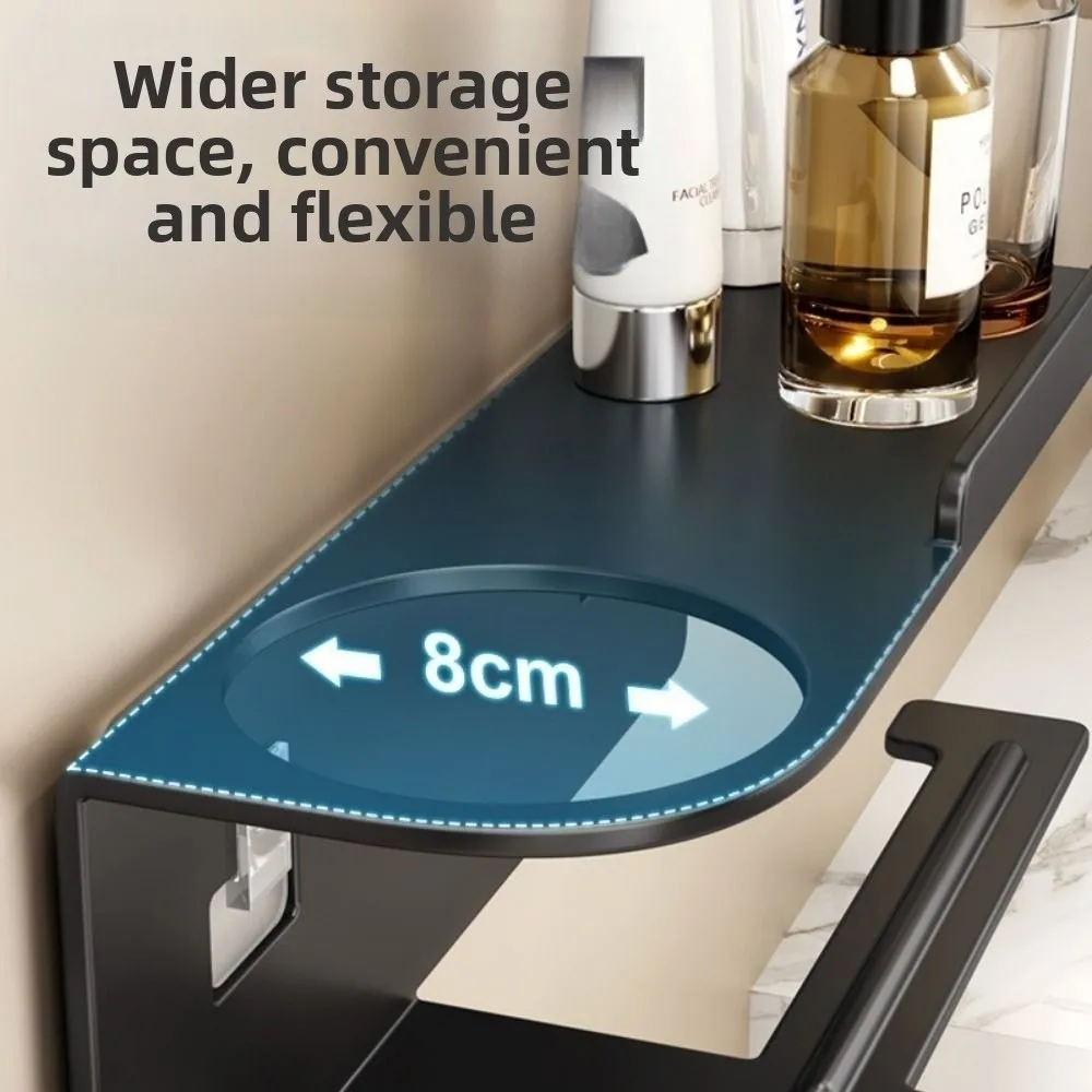 

Multi-functional Toilet Paper Holder Space-Saving Punch-Free Installation Adhesive Toilet Paper Holder Waterproof